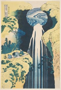 La Cascada Amida en la Provincia de Kiso de Katsushika Hokusai