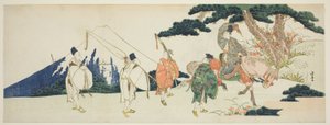 El viaje oriental del célebre poeta Ariwara no Narihira de Katsushika Hokusai