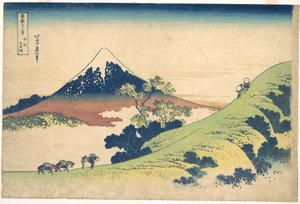 El paso de Inume, en la provincia de Kai (Kōshū Inume tōge), de la serie «Las treinta y seis vistas del monte Fuji» (Fugaku sanjūrokkei) de Katsushika Hokusai