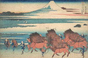 Los nuevos campos en Ono en la provincia de Suruga, de la serie Treinta y seis vistas del monte Fuji, ca. 1830-32 de Katsushika Hokusai