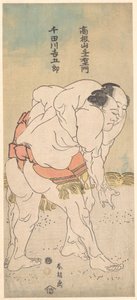 Los luchadores de sumo Takaneyama Yoichiemon y Sendagawa Kichigorō de Katsushika Hokusai