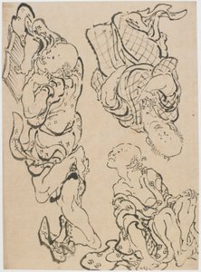 Tres Figuras, finales del siglo XVIII-principios del siglo XIX de Katsushika Hokusai