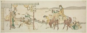 Casa de té para viajeros de Katsushika Hokusai