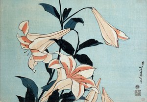 Lirios trompeta de Katsushika Hokusai