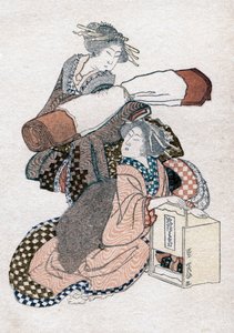 Dos mujeres japonesas, c1780-1849 de Katsushika Hokusai