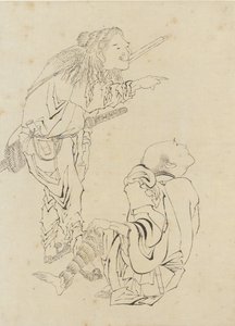 Dos cazadores, período Edo