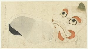 dos mascaras de Katsushika Hokusai