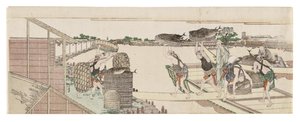 Descarga de bonito para su comercialización de Katsushika Hokusai