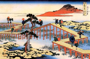 Yatsuhashi en la provincia de Mikawa, c. 1835