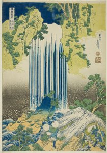 Cascadas de Yoro en la provincia de Mino, de la serie "Un recorrido por las cascadas en varias provincias" de Katsushika Hokusai