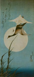 Dos gansos salvajes de Katsushika Hokusai