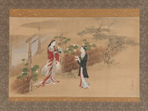 Rostros de la tarde, capítulo Yugao del Cuento de Genji, Genji monogatari, siglo XVIII