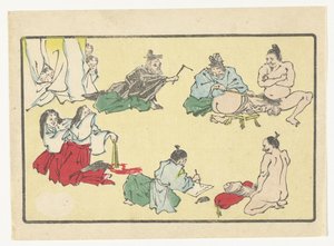 medidas del pene The Big Tail (título de la serie) de Kawanabe Kyosai