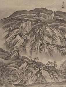 Paisaje rocoso, ca. 1887 de Kawanabe Kyosai