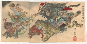 Doce meses: Mayo de Kawanabe Kyosai