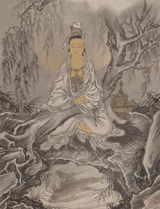 Kannon de túnica blanca de Kawanabe Kyosai
