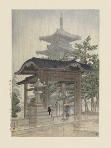 El templo Zensetsu en Sanshu (1937) de Kawase Hasui