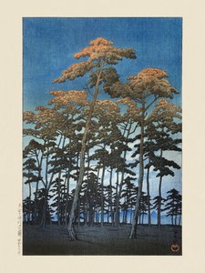 El parque Hikawa en Omiya (1930), de Kawase Hasui y Watanabe Shozaburo de Kawase Hasui