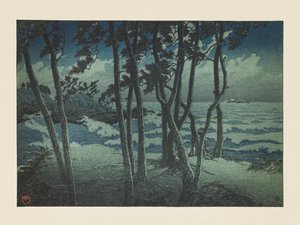 Hinomisaki, Izumo, de la serie «Recuerdos de viajes, tercera serie» de Kawase Hasui
