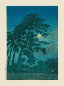 La luna en Magome de Kawase Hasui