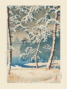Senzokuike (Estanque de Senzoku) (1928) de Kawase Hasui