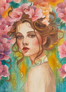 Retrato de una belleza en flor