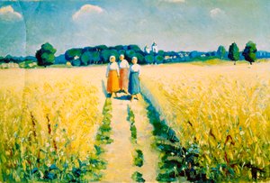 Tres mujeres en el camino, después de 1927 de Kazimir Severinovich Malevich