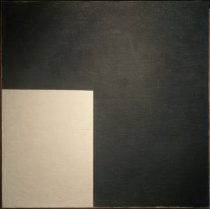 Blanco y negro. Composición suprematista de Kazimir Severinovich Malevich