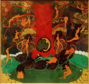 Árbol de la vida y dríades de Kazimir Severinovich Malevich