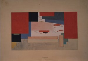 Suprematismo. Boceto para un telón de teatro