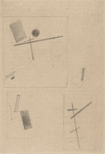 Dibujo suprematista de Kazimir Severinovich Malevich