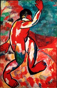 El bañista Pintura de Kasimir Malevic (Malevich, Malevitch) (1878-1935) 1910 Dim. 105x69 cm Ámsterdam, Museo Stedelijk