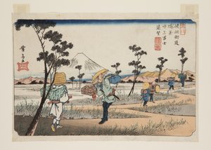 No. 8, Kōnosu: Vista distante del Fuji en Fukiage