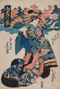 Flor de cerezo en Mukojima de Keisai Eisen