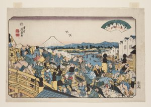 Clima Despejado en Nihonbashi de Keisai Eisen