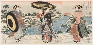 Figuras modernas al amanecer en un día de nieve (Imayō sugata yuki no akebono)