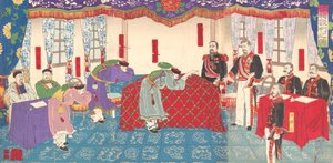 Negociaciones después de la Guerra Sino-Japonesa, marzo de 1895 de Keisai