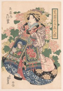 Drie desfile de cortesanas de Keisai Eisen