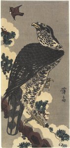Águila y Gorrión de Keisai Eisen