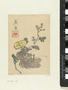 Saltamontes y flores de Keisai Eisen