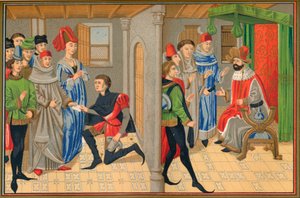 Escena del cuento de Renaud De Montauban, siglo XV, 1849