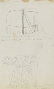 Barco de los antiguos egipcios de las tumbas/Silla del Rey de Kellogg, Miner Kilbourne