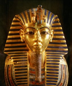 Máscara funeraria de oro del rey Tutankamón, Reino Nuevo, 2002 (foto) de Kenneth Garrett