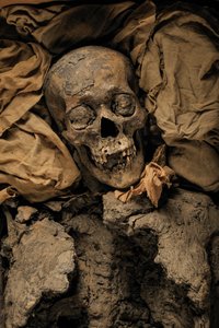 Momia de Amenhotep III, abuelo del rey Tut, KV 35, Tutankamón; dinastía XVIII; Nueva..., 2005 (foto) de Kenneth Garrett
