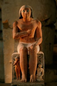 Estatua de piedra caliza pintada de Kai con ojos de cristal incrustados y sus hijos a esta tarifa..., 2002 (foto) de Kenneth Garrett