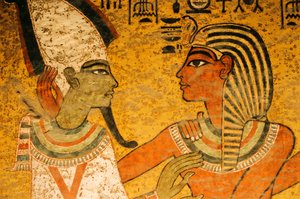 Pintura en la pared norte de la tumba; Osiris; KV 62, Tutankamón y la Edad de Oro de la Pha..., 2003 (foto)