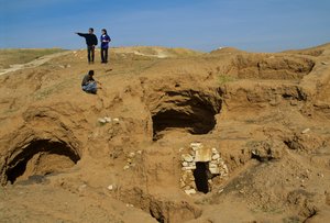 Shiqmim, c 4200 a.C., aldea de la Edad del Cobre con almacenamiento subterráneo, Israel