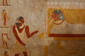 Cámara de la tumba y detalles de la pintura, Reina Qalhata, pinturas de la tumba, Faraones Negros, Nu..., 2007 (foto)