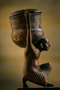 Vasija de ungüento; tumba de Haity; reinado de Amenhotep IV; Akenatón; Amarna, 2009 (foto)