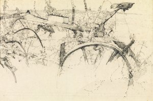 Estudio de un arado viejo de Kenneth Newton